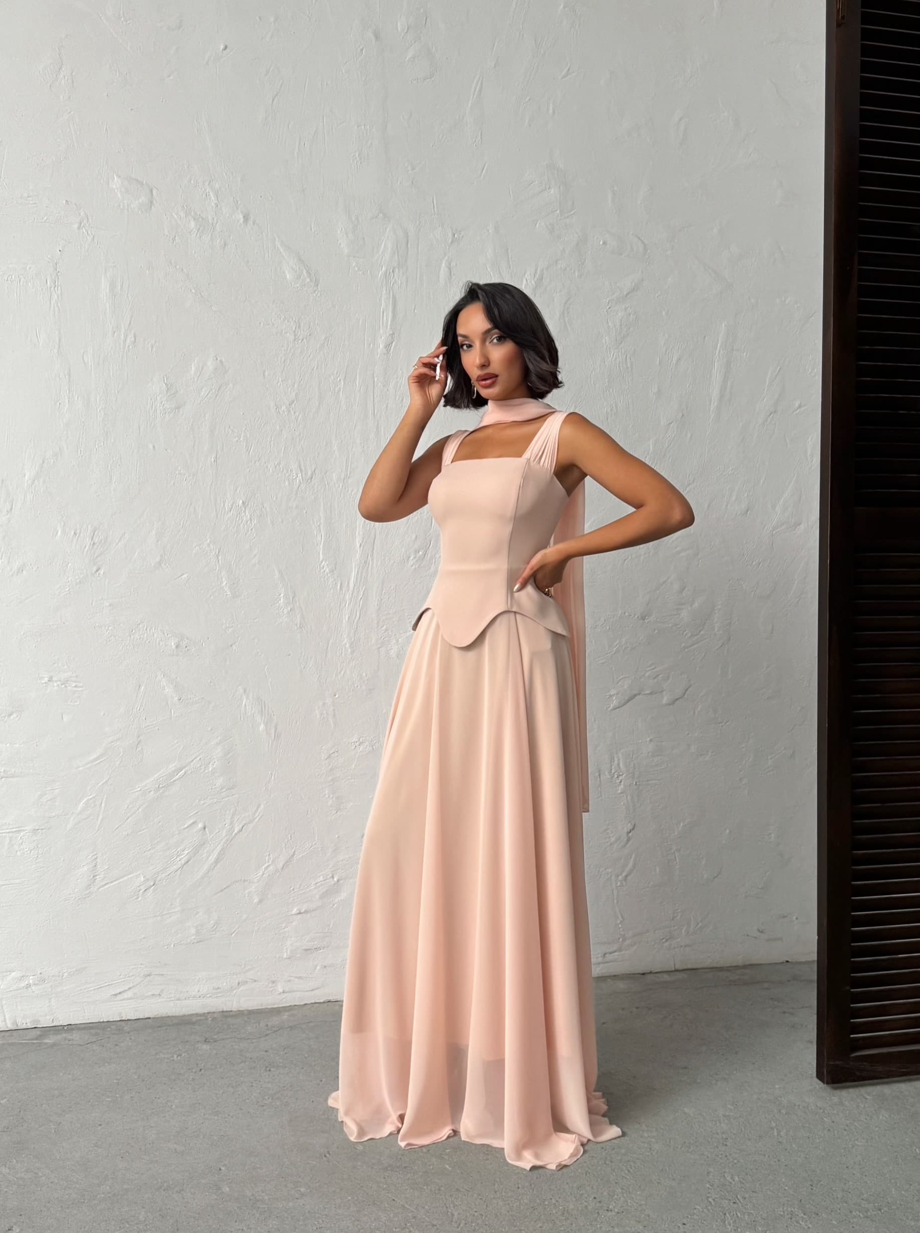 Şifon İkili Abiye Elbise