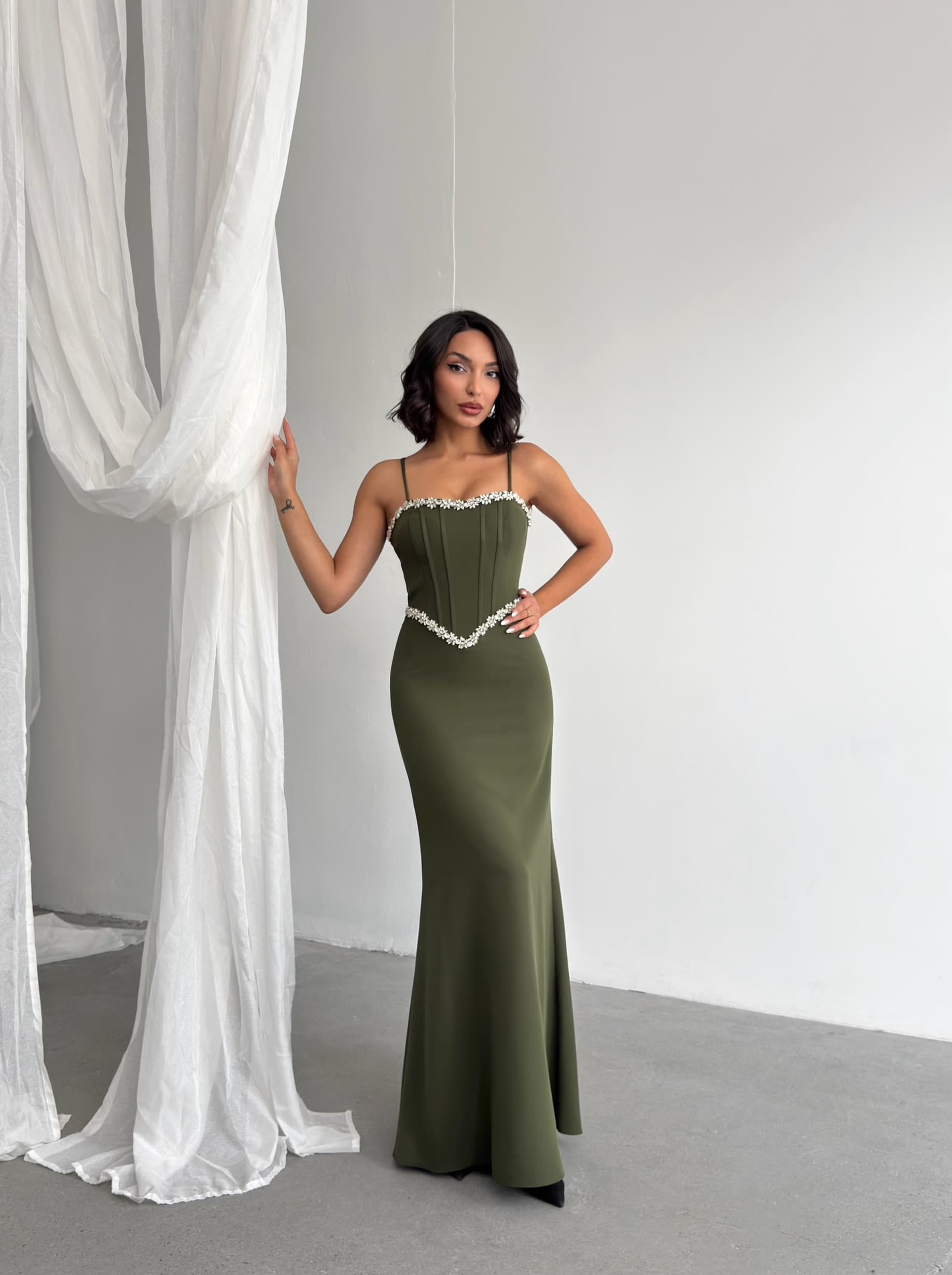 Taşlı Abiye Elbise